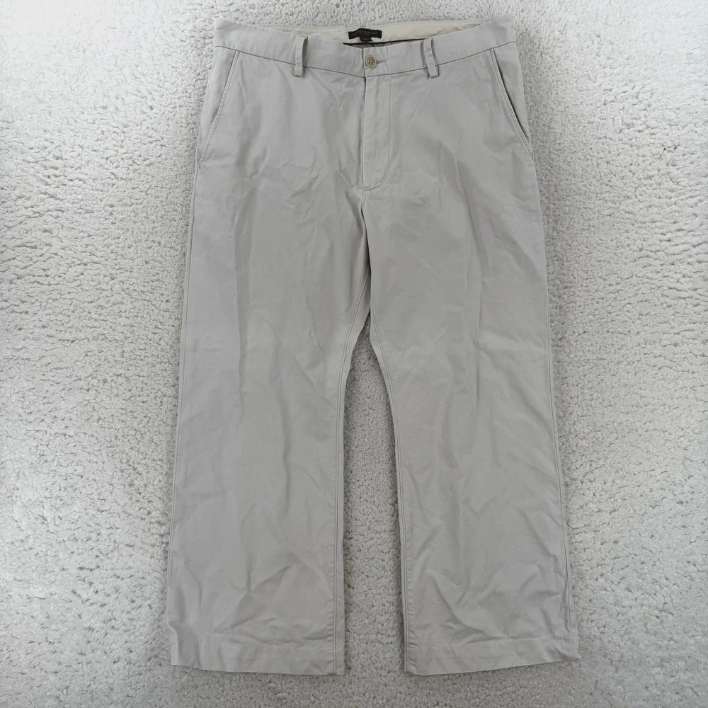 Banana Republic Chino Pants Mens 36x30 (36x27) Regular Fit Boot Cut Wide Leg Y2K